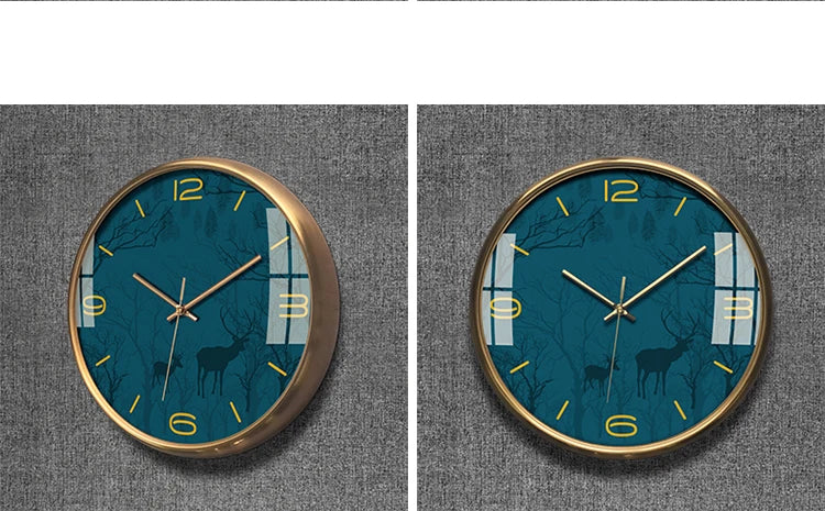 Modern Large Wall Clock Vintage Solid Wood Ro Retro Silent Living