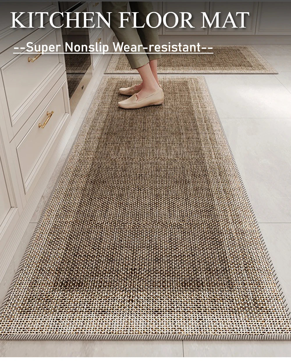 Kitchen Floor Mat TPR Non-slip Bottom Long Rug Dirt-resistant Anti-slip Foot Mats Home Corridor Bedroom Bedside Carpet Ковер 러그