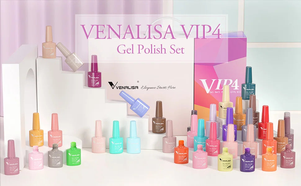VIP5 Kit Nail Gel Polish HEMA FREE Full Coverage 36/60 Color Gel