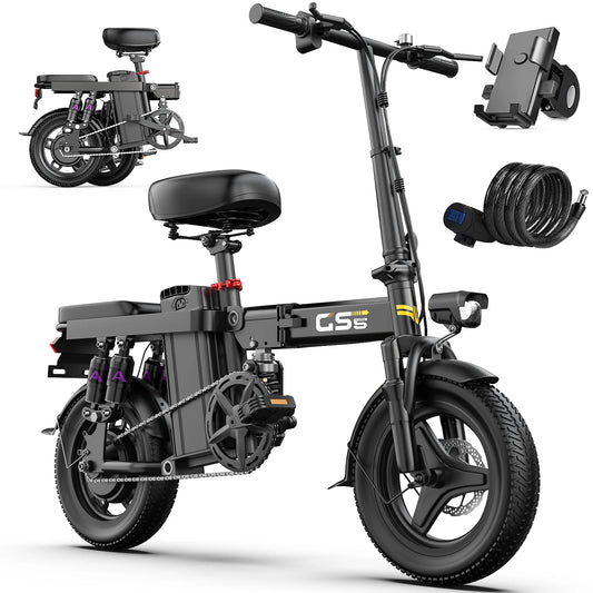 Battery EBike,30+MPH,740W Folding Electric Bike,35 Miles Max Range