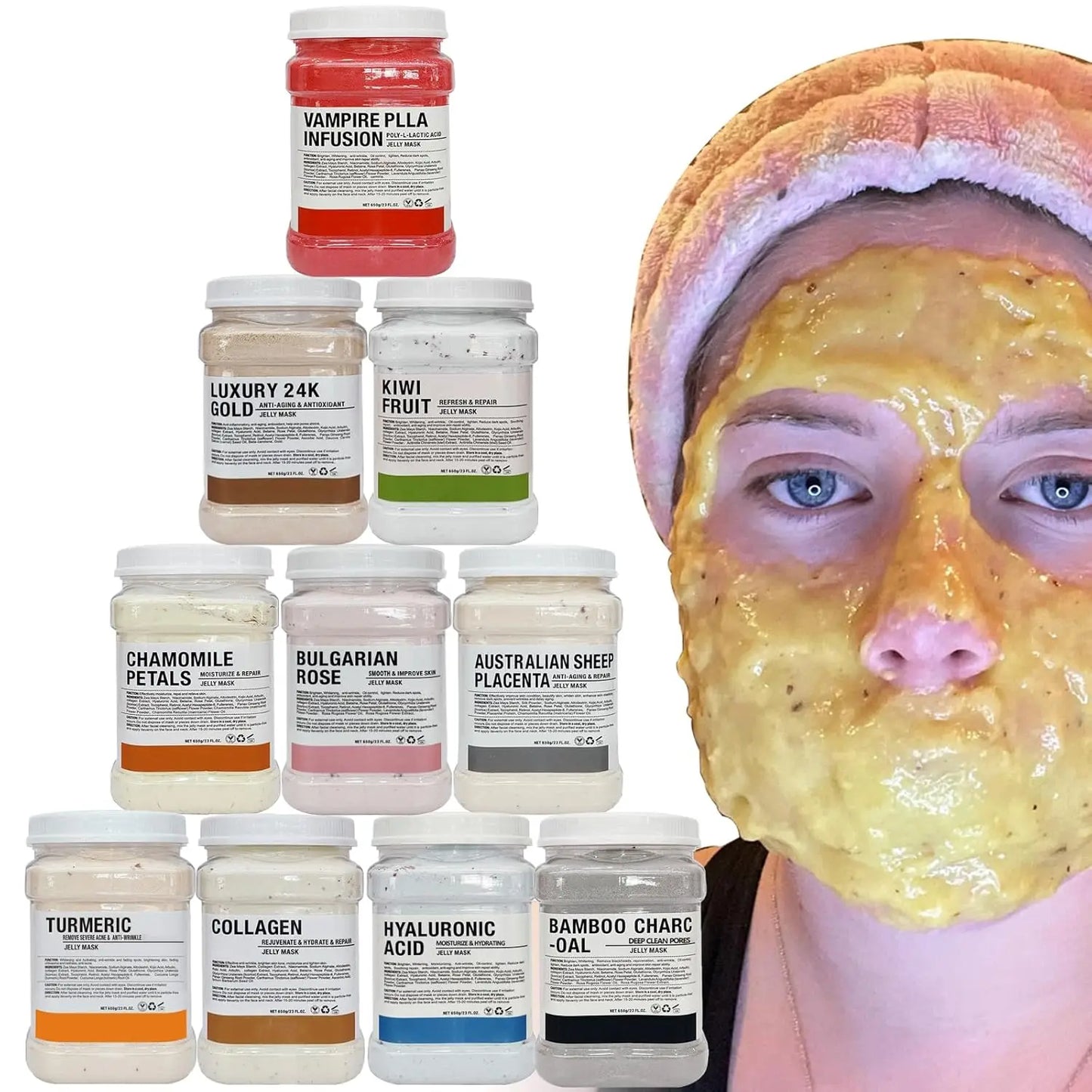 10PCS Jelly Mask Powder Wholesale 650G Professional Mask  Powder Beauty Salon