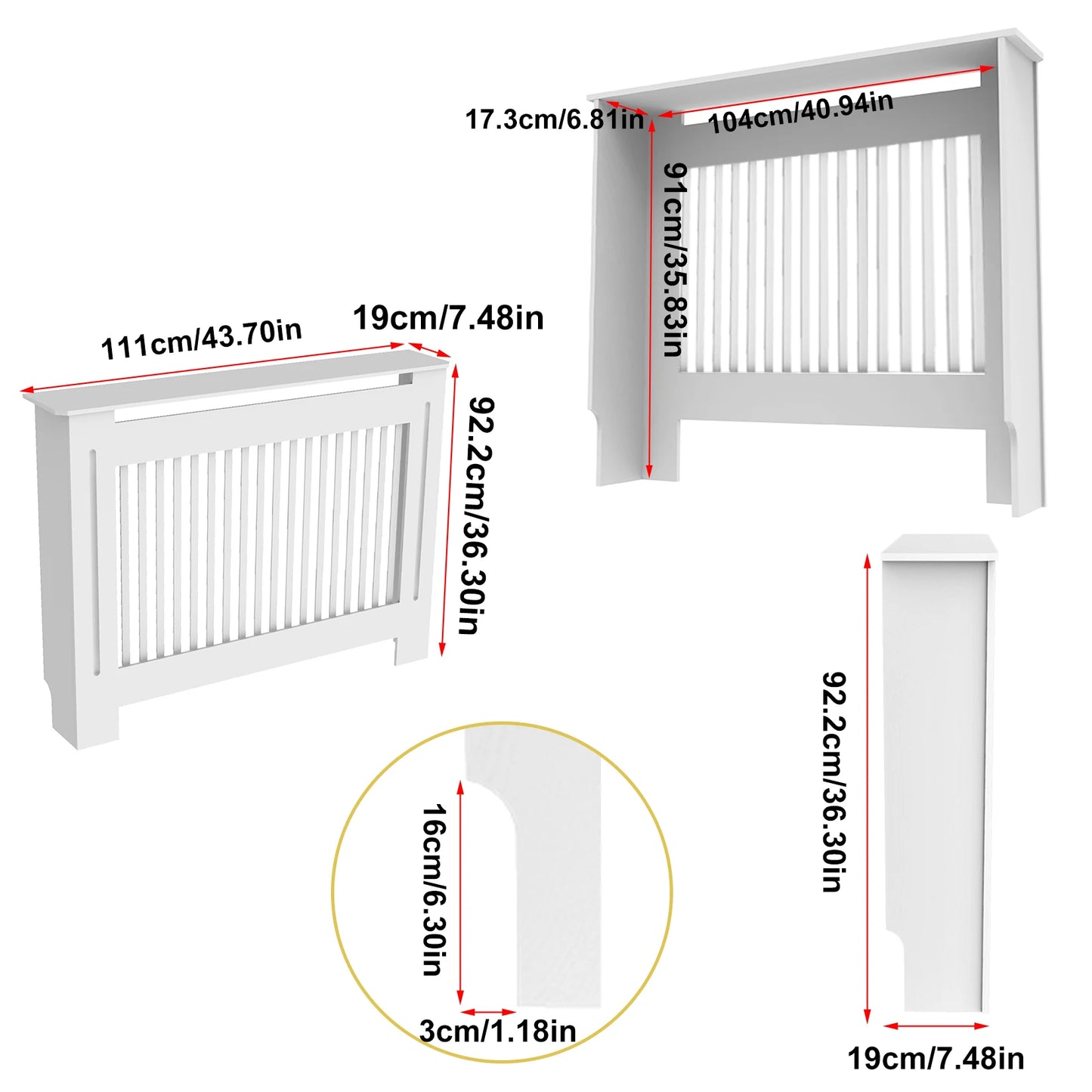 White Radiator Cover Wall Cabinet Modern Wood Cabinet Grill Cover
