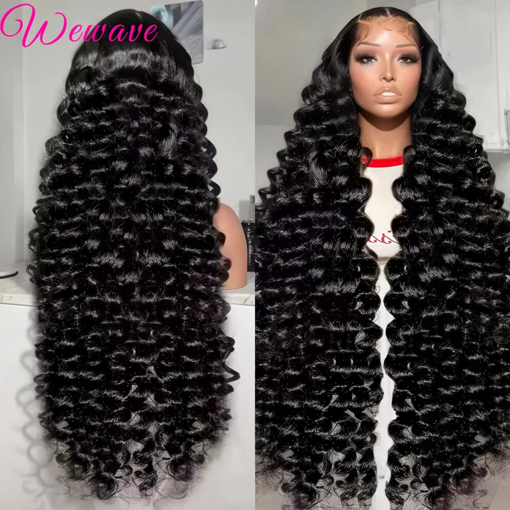 Head Lace Frontal Wig Loose Deep Wave Curly Human Hair 100%