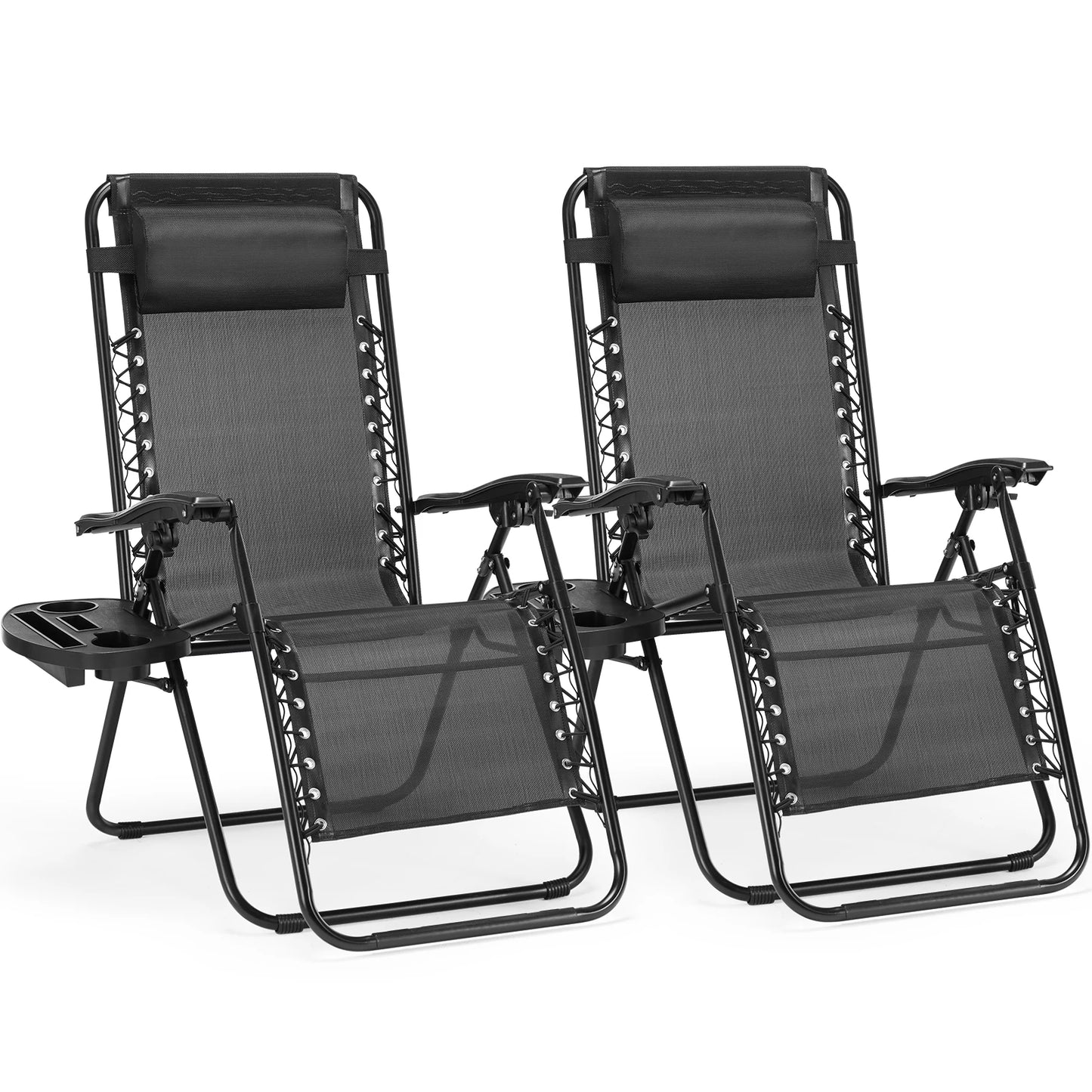 Zero Gravity Set of 2 Portable Recliner Camping Patio Out door