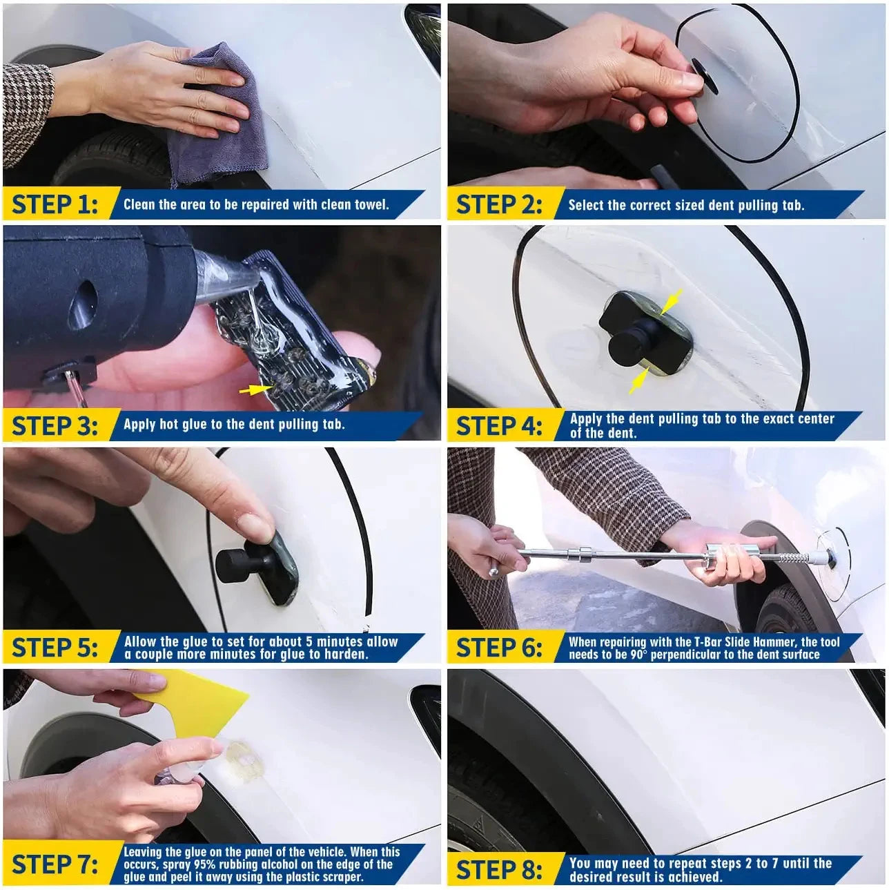 Paint Less Body Dent Removal Kits Car Dent Repair Tools
