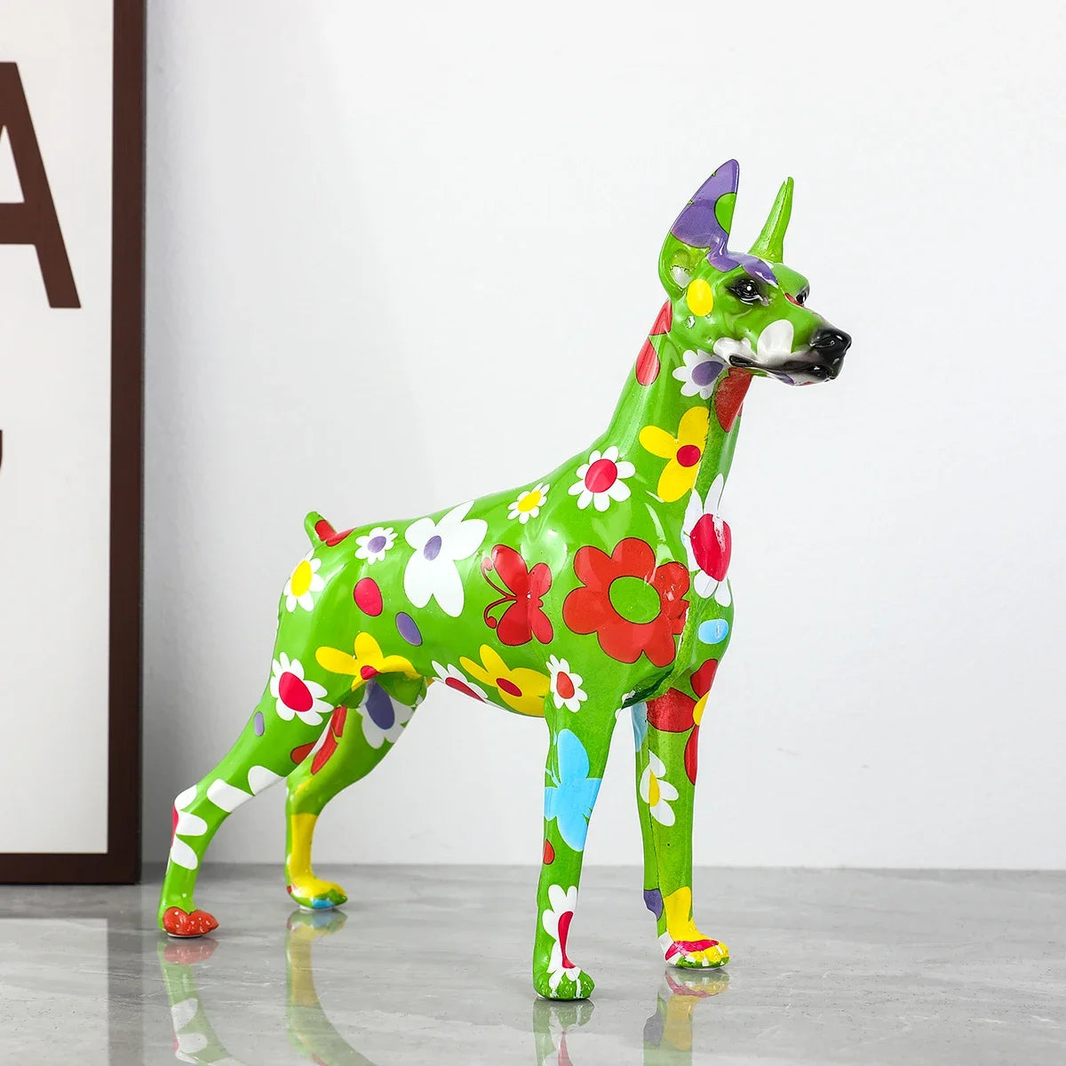 Color Doberman Dog Statue Decorations