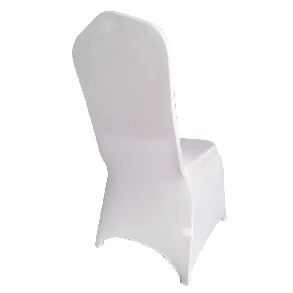 100pcs   White Wedding Chair Cover Polyester Spandex