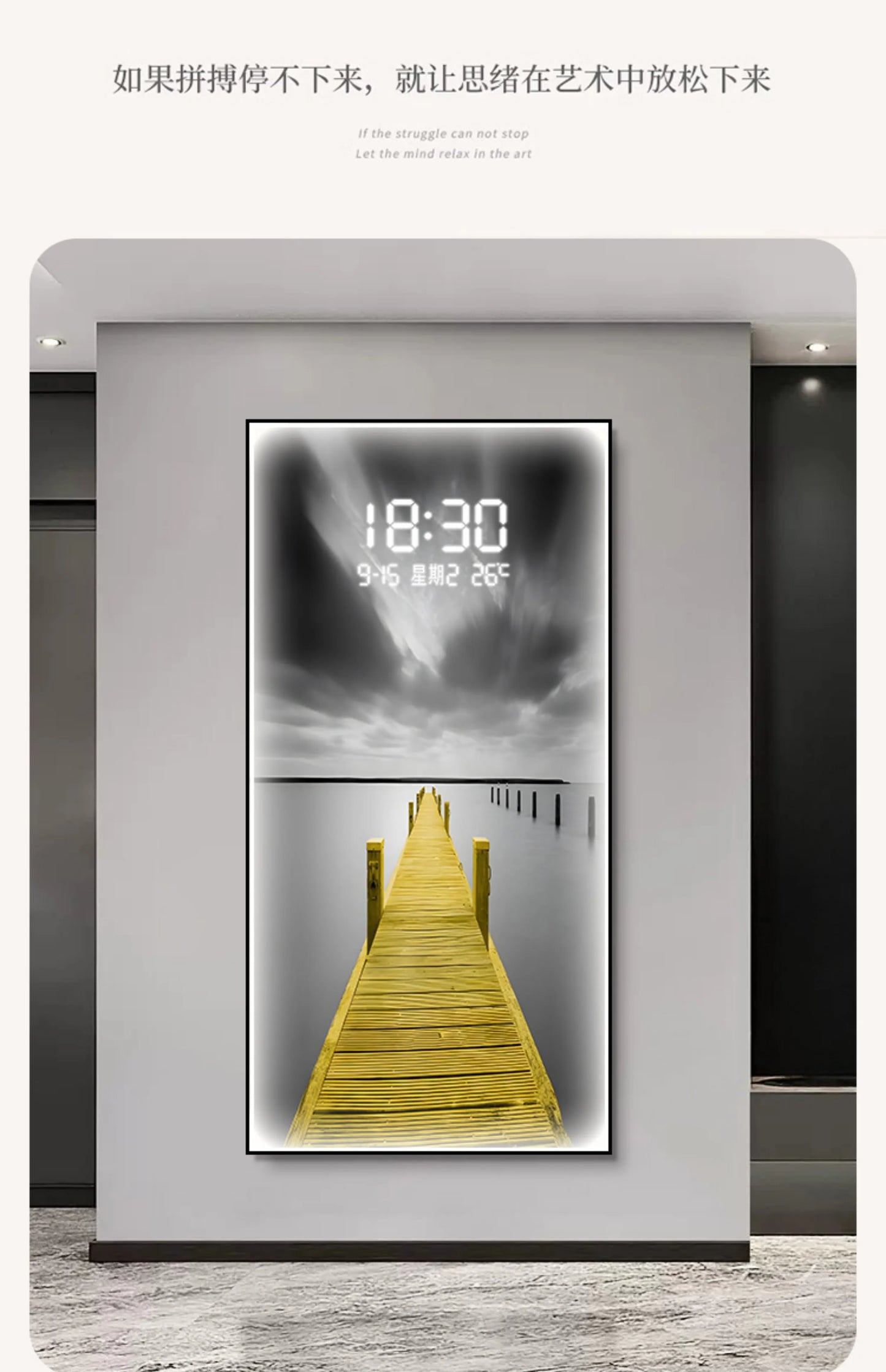 Modern Display Wall Watch Clock Premium Electronic Bedroom Luxury Wall Clock Large Classic