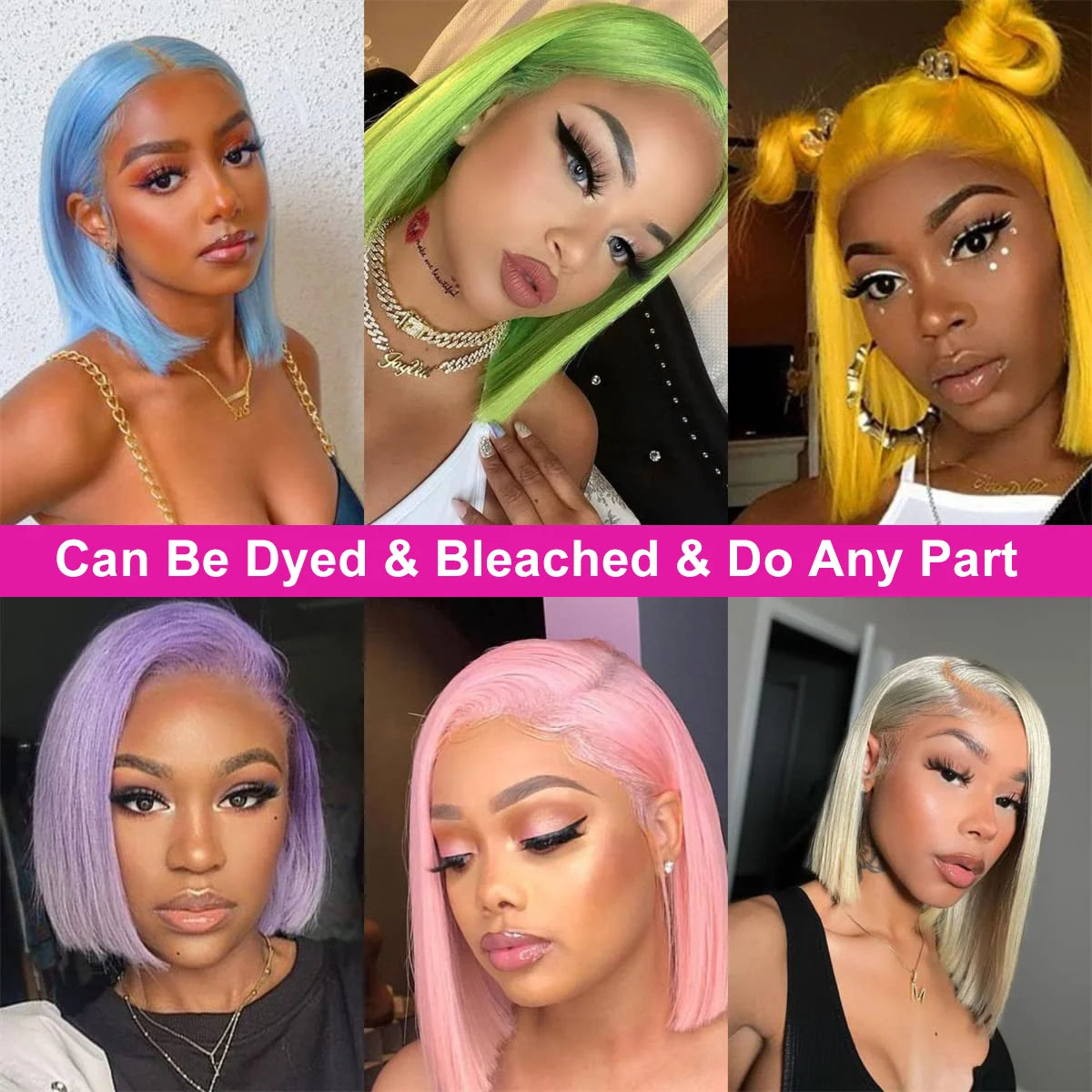 Straight Lace Front Human Hair wig Short Transparent 13x4