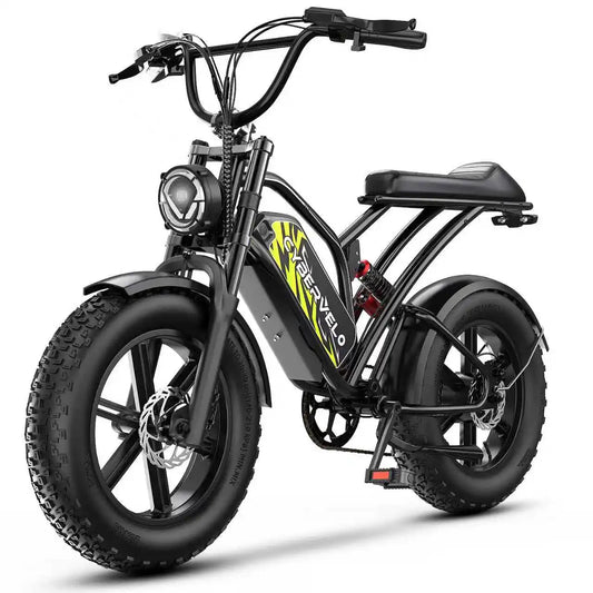 1600W Peak 20" Fat Tire All-Terrain E-Bike, 80 Miles 30MPH Electric Dirt Bike,