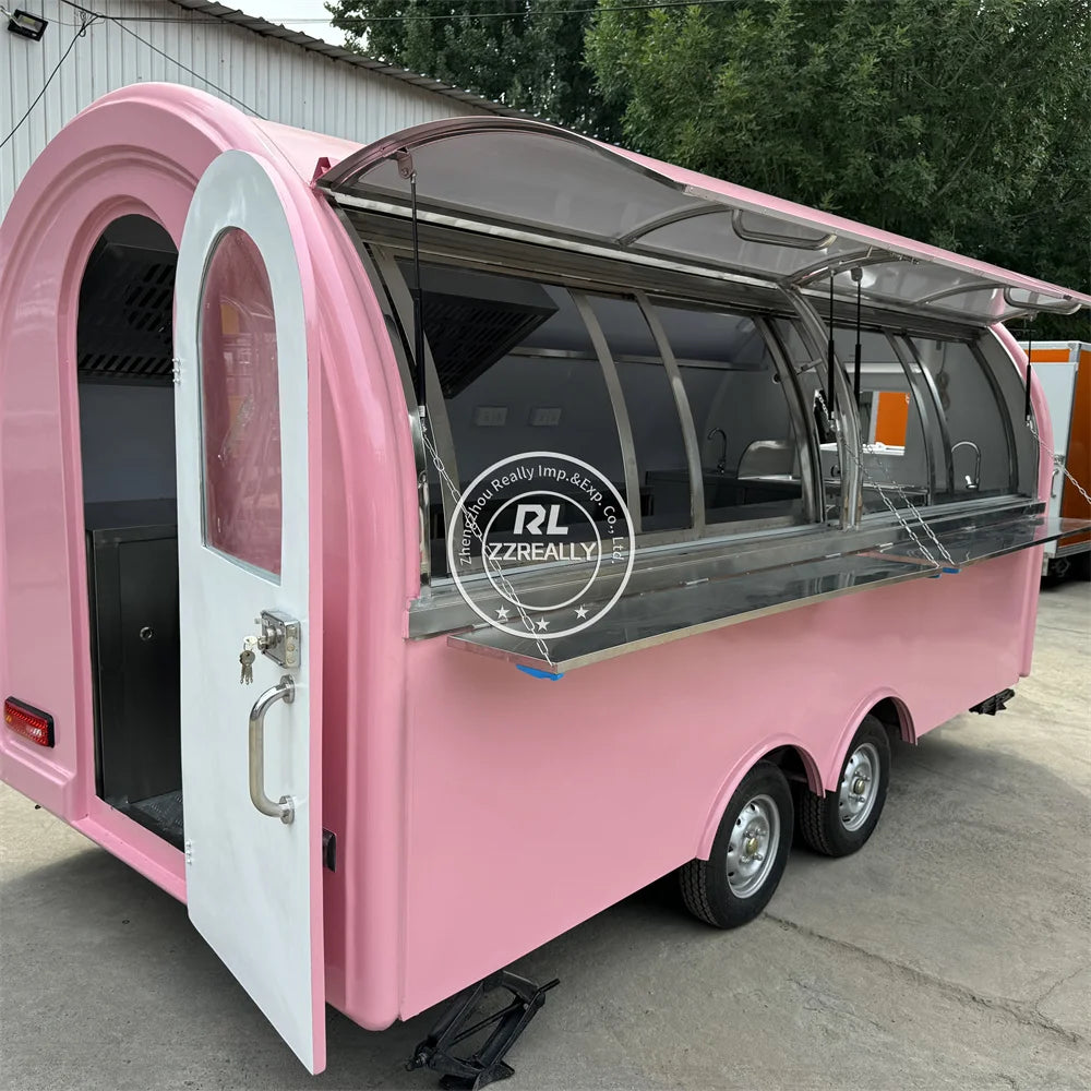 Concession Catering Trailer Street Food Truck Fully Equipped Ice Cream Cart Outdoor Food Trailer With Full Kitchen
