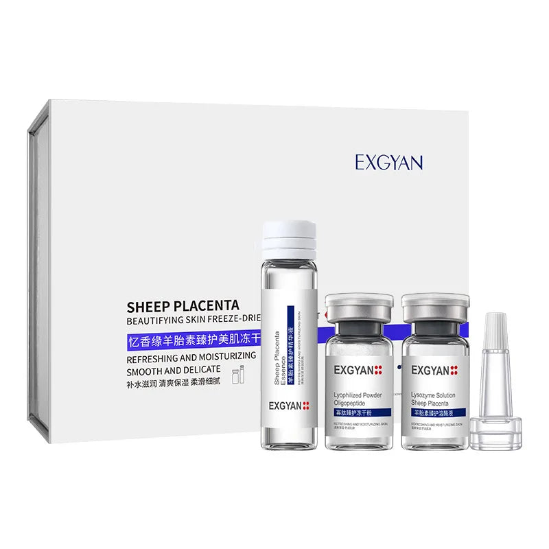 44PCS Lyophilized Powder Serum Sheep Placenta Oligopeptide Skin Care Set