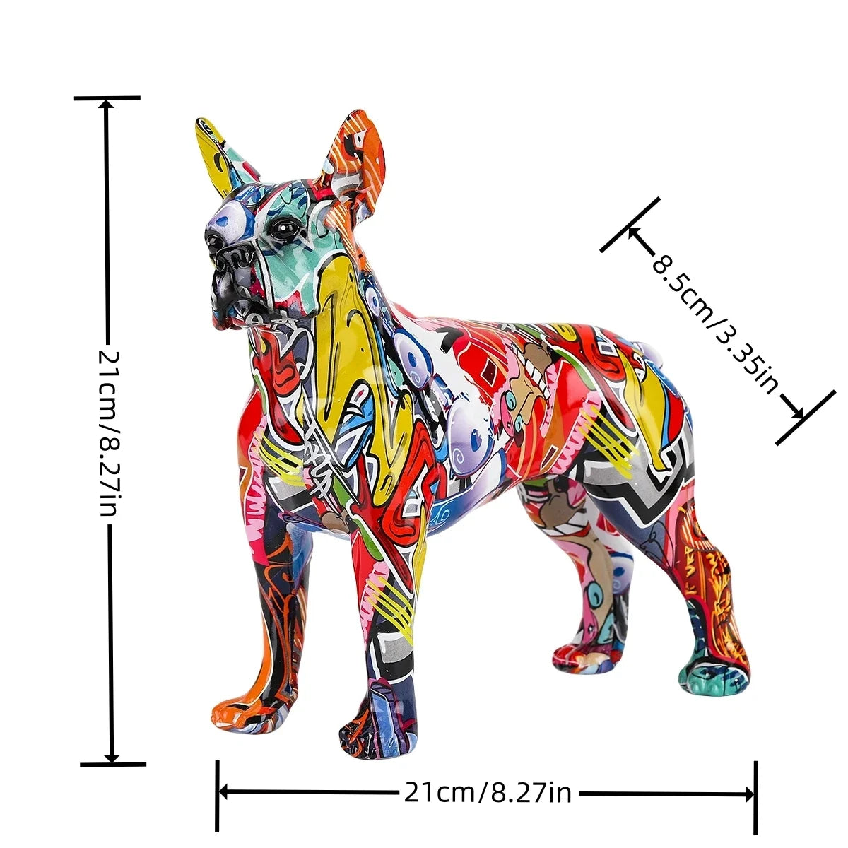 Simple Colorful Boston Terrier Small English  Pet Dog