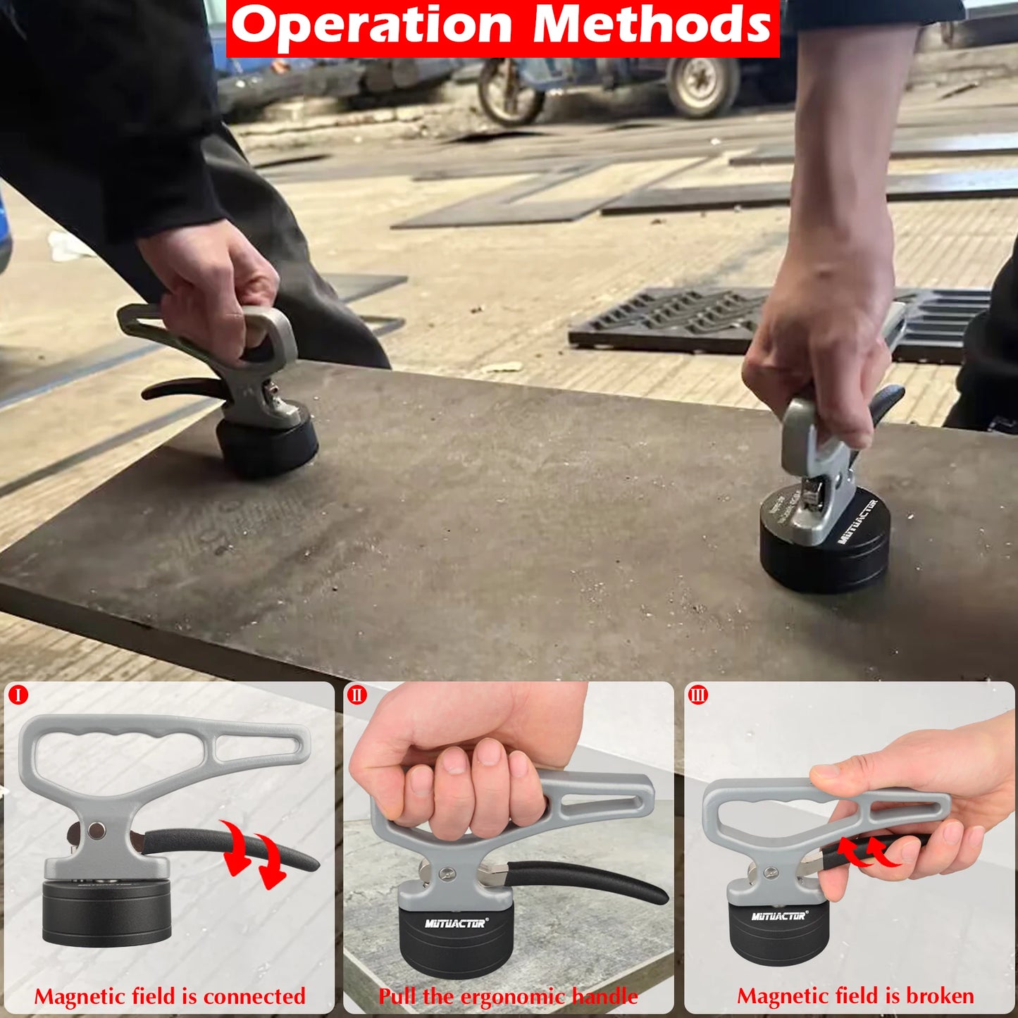 Heavy Duty Strong Magnetic Pickup Tool Magnet Lifting Quick Release