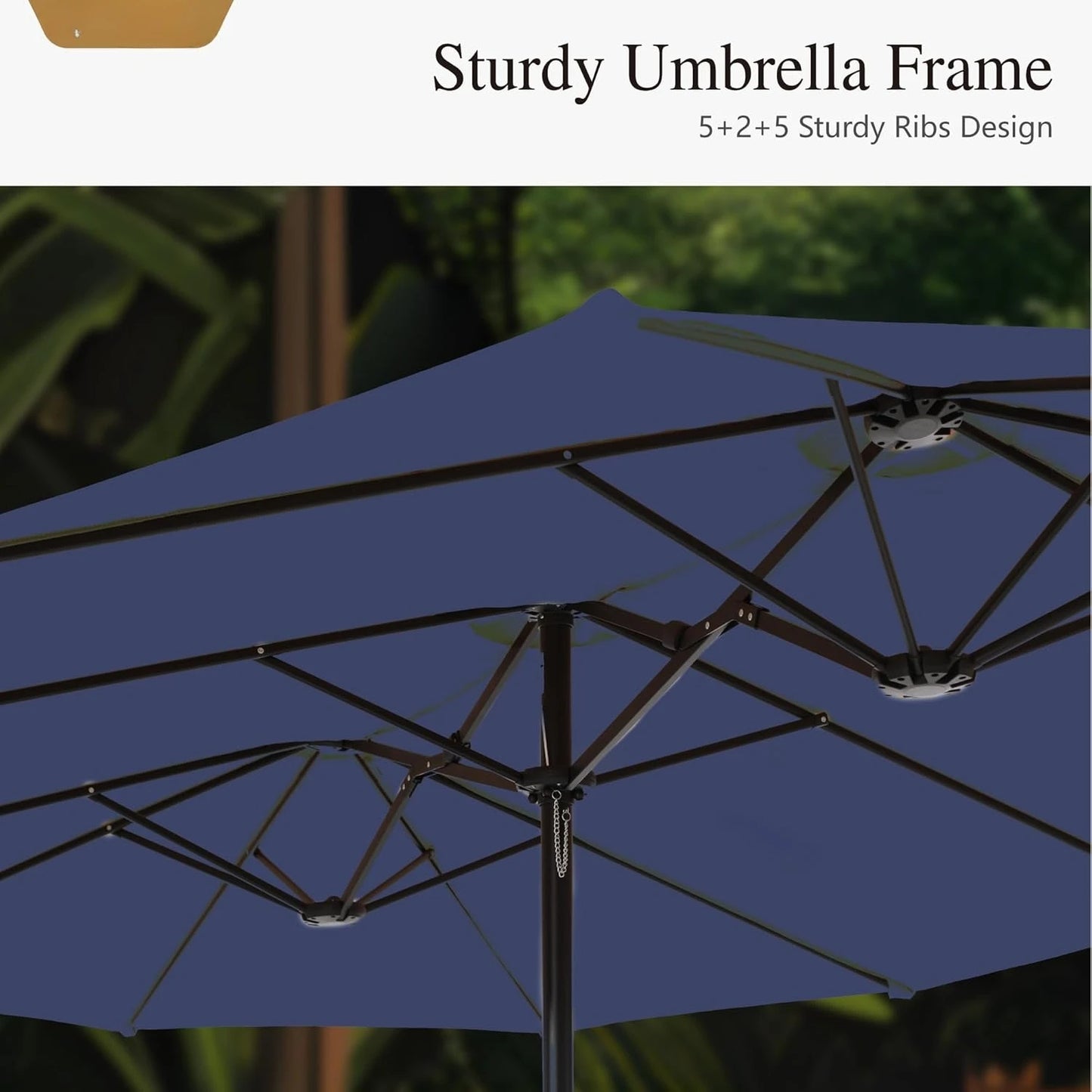Patio Outdoor Table and Chairs Set with Umbrella Navy, Patio Dining Sets