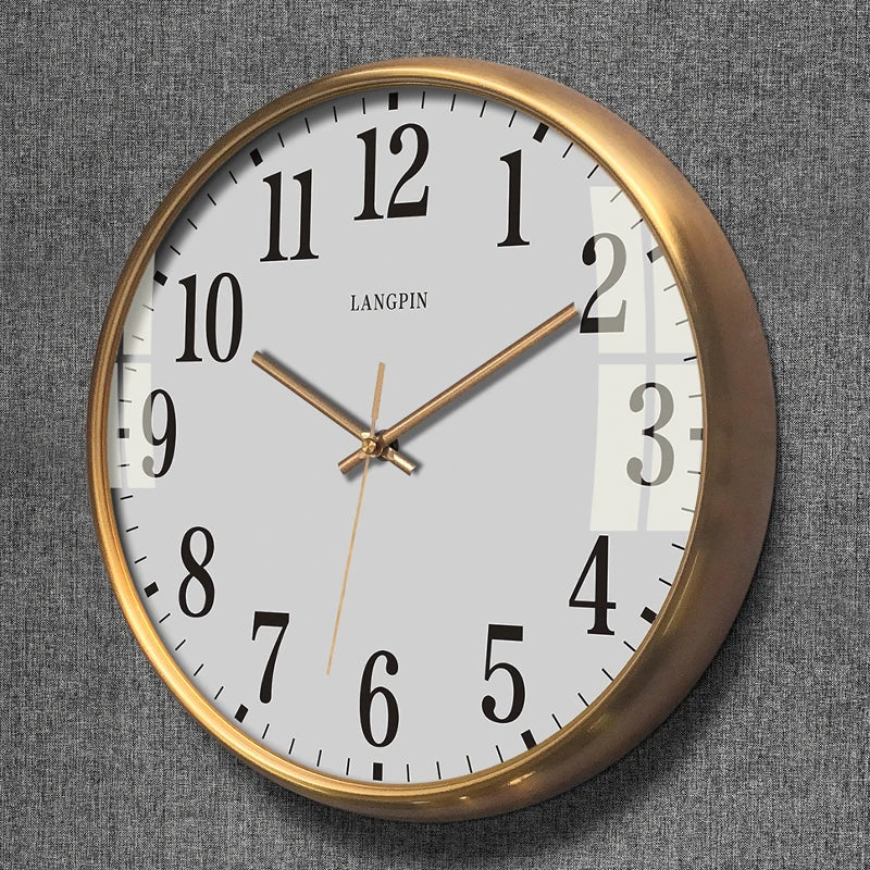 Modern Large Wall Clock Vintage Solid Wood Ro Retro Silent Living