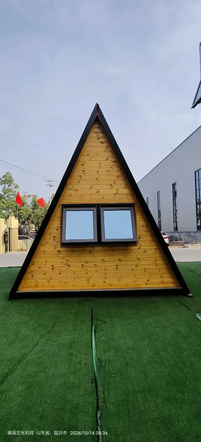 Modern Triangle A Frame House Prefabricated Tiny Cabin Portable Modular Wooden Villa Outdoor Living Home