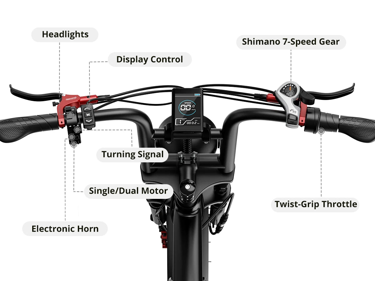 S8 Adults Electric Bike For Men  Motor 2000W Dual Bicycle 48V Battery 20"Bikes