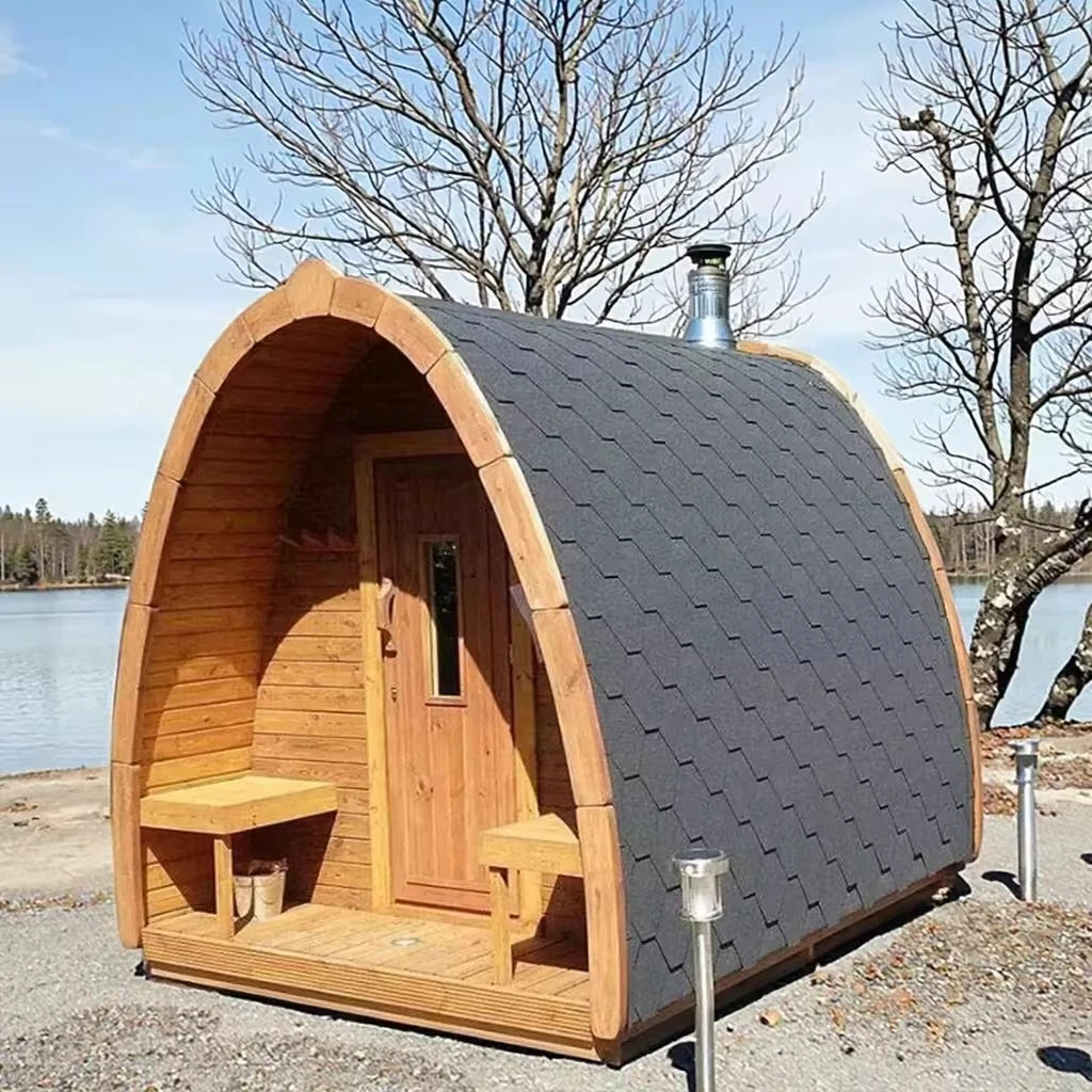 Panoramic Sauna Room Round Steam Room Anti Corrosion Anti Cracking Durable Heating Home Spa Sauna