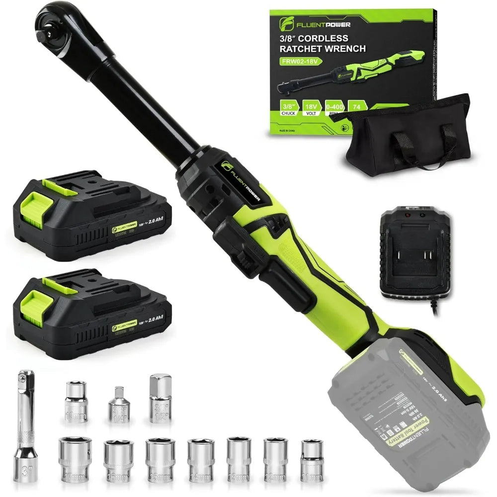 3/8" Cordless Electric Ratchet Wrench Set,
