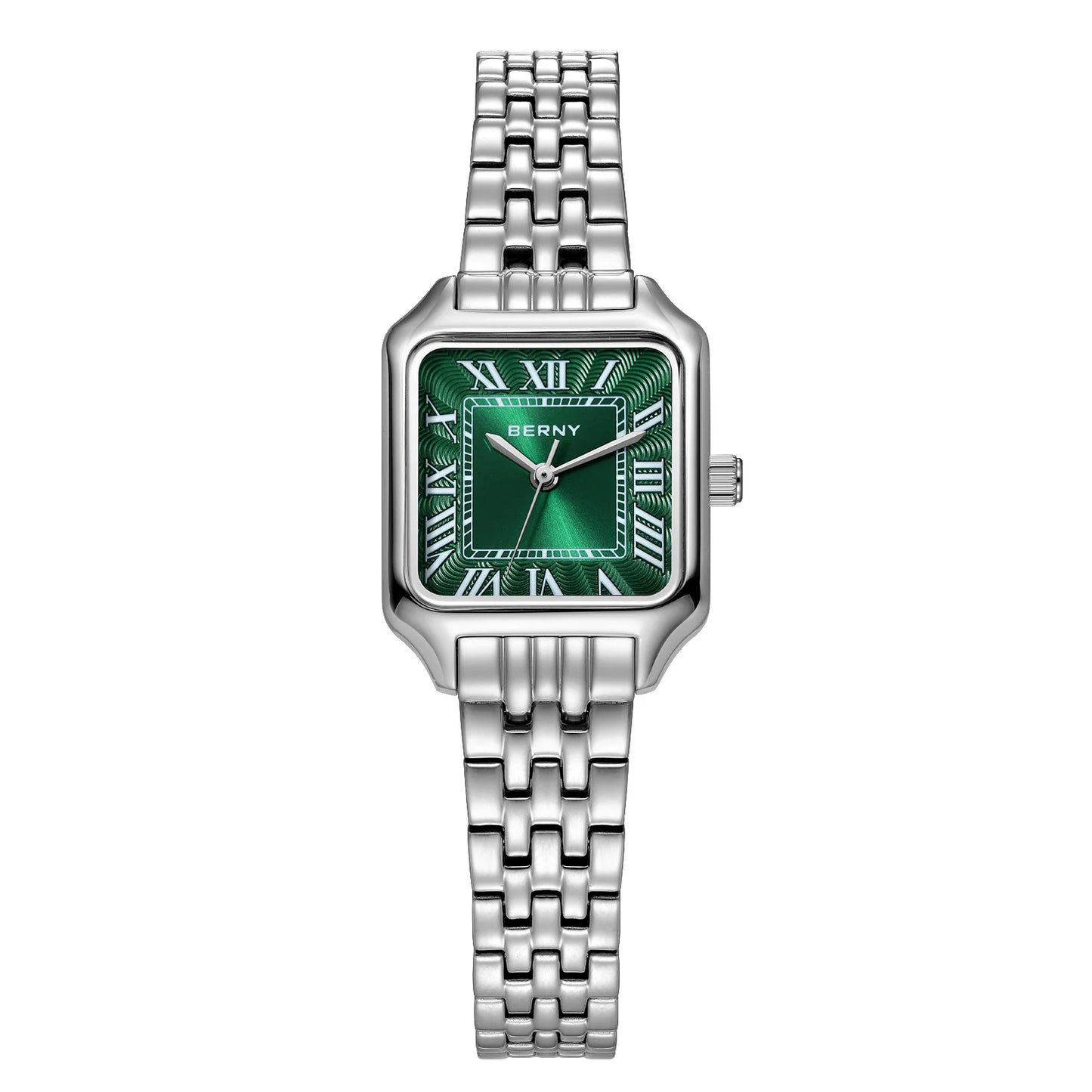 BERNY Square Ladies Watch Quartz Fashion and Exquisite Watch Woman Numeral Small Women's Waterproof New Jewelry Bracelet Women Watch