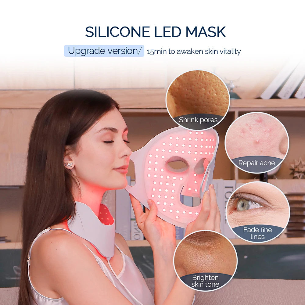 7 Colors LED Silicone Beauty Machine Skin Care Face Mask