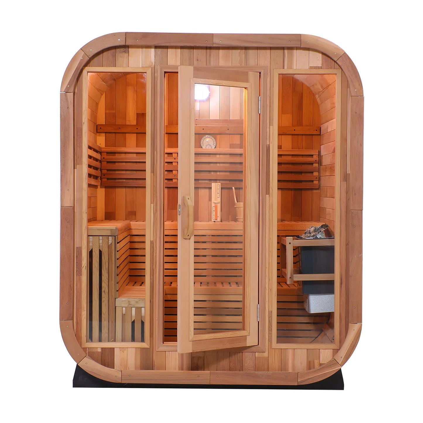 4-6 Persons Garden Sauna Room Outdoor Wooden Dome Sauna Spa Detox Relaxation