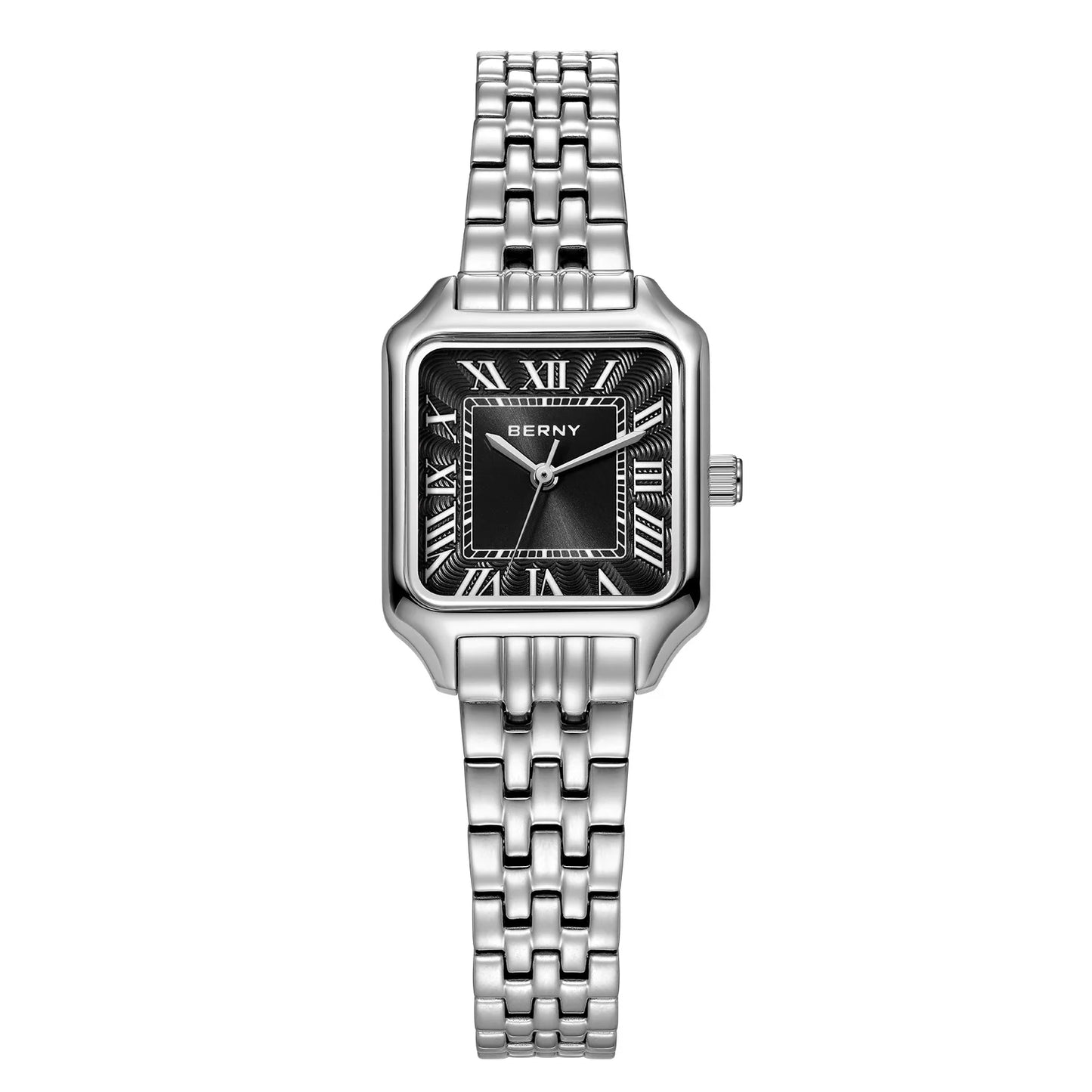 BERNY Square Ladies Watch Quartz Fashion and Exquisite Watch Woman Numeral Small Women's Waterproof New Jewelry Bracelet Women Watch