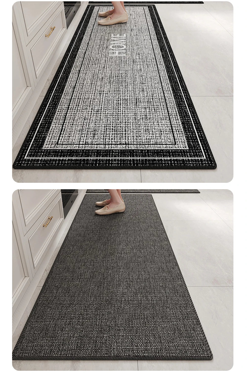 Kitchen Floor Mat TPR Non-slip Bottom Long Rug Dirt-resistant Anti-slip Foot Mats Home Corridor Bedroom Bedside Carpet Ковер 러그