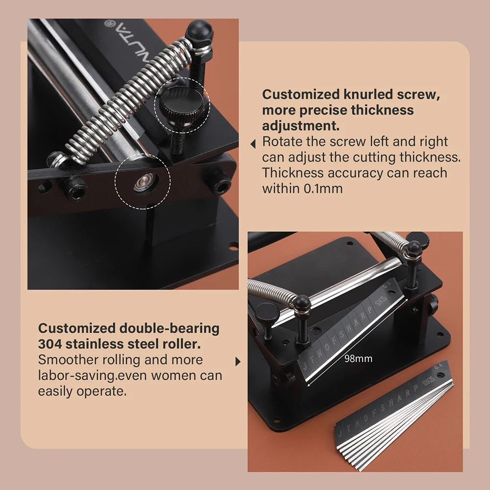 Manual Leather Skiving Machine Strip Belt Thinning Skiver Splitter
