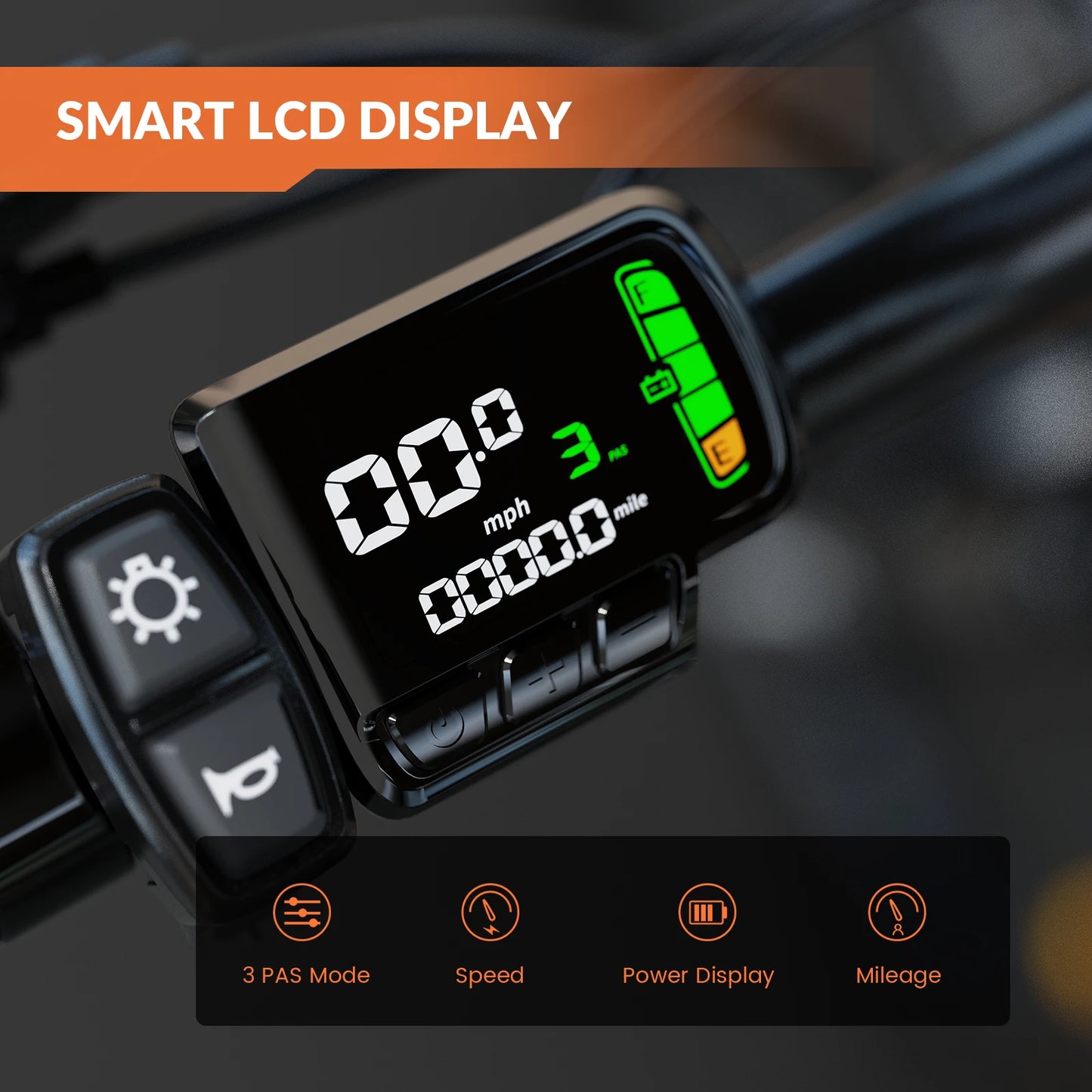 Electric Bike, 700W Peak Motor, 23 Mph Max Speed, Front Suspension