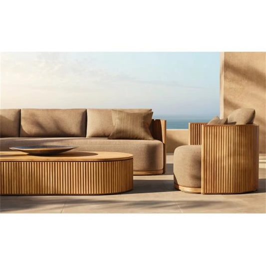 Outdoor garden furniture Custom garden patio teak sectional sofa set