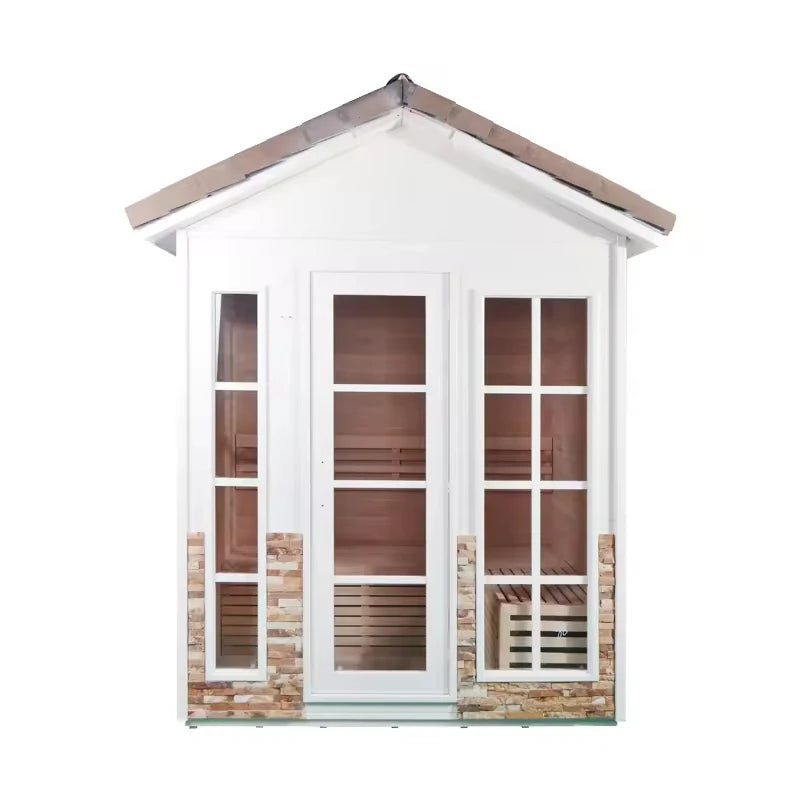 Panoramic Sauna Room Round Steam Room Anti Corrosion Anti Cracking Durable Heating Home Spa Sauna