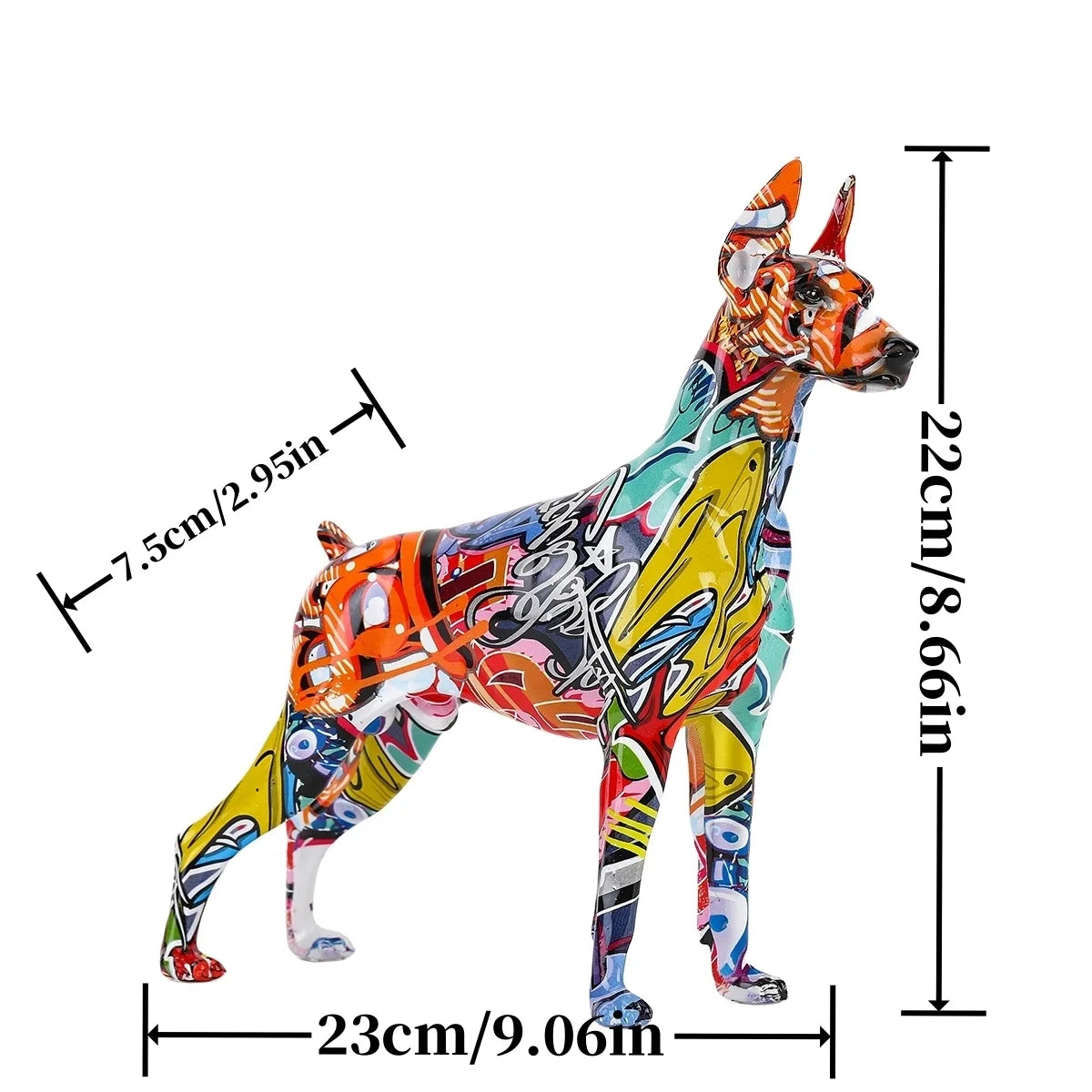 Color Doberman Dog Statue Decorations