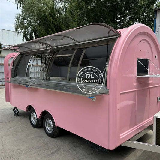 Concession Catering Trailer Street Food Truck Fully Equipped Ice Cream Cart Outdoor Food Trailer With Full Kitchen