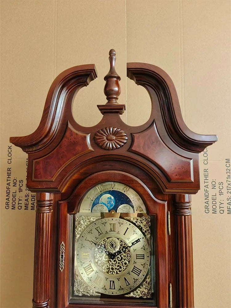 Eight-tone movement floor clock living room European mechanical floor clock Chinese retro pendulum clock