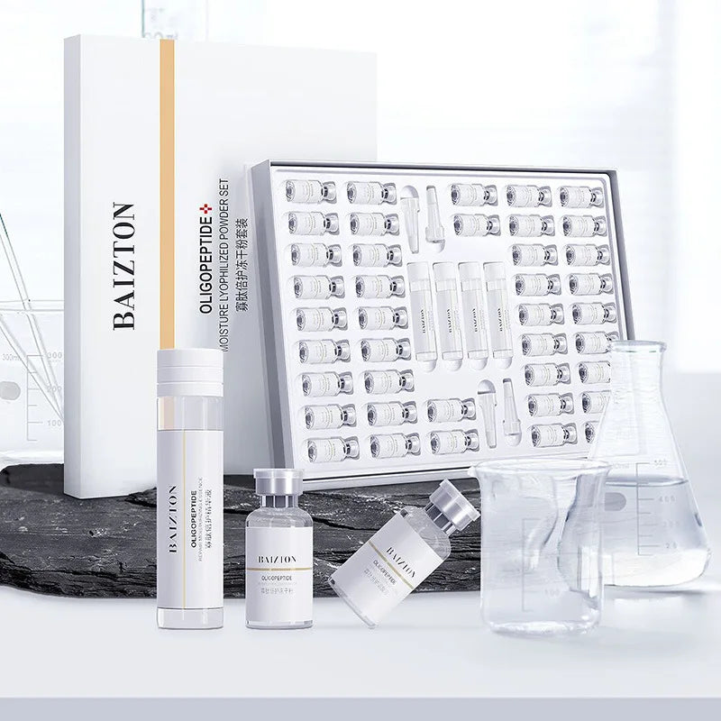 44PCS Lyophilized Powder Serum Sheep Placenta Oligopeptide Skin Care Set