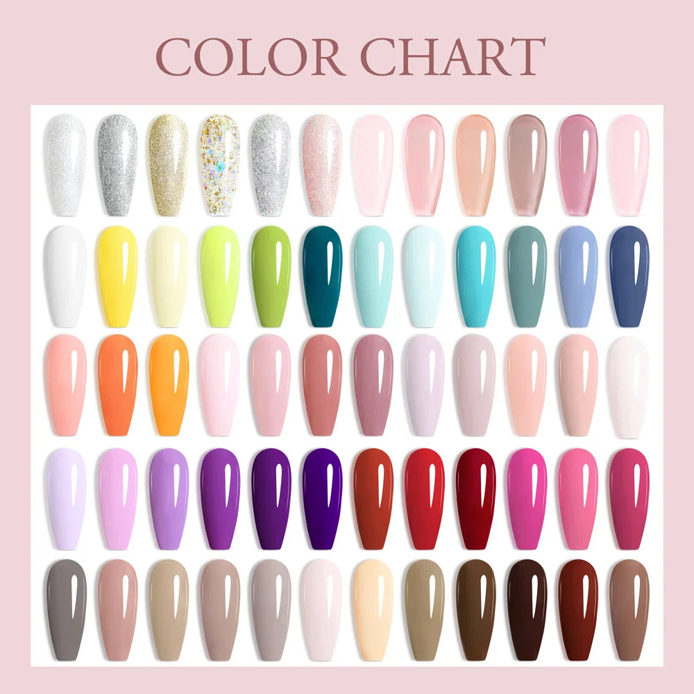 VIP5 Kit Nail Gel Polish HEMA FREE Full Coverage 36/60 Color Gel