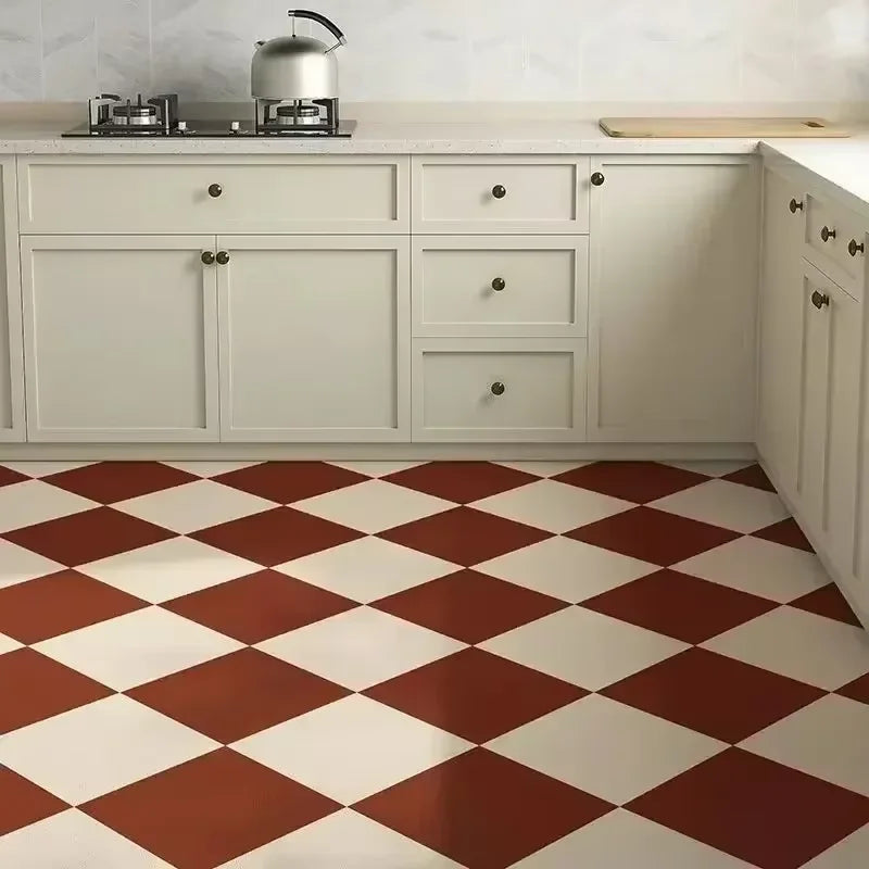 Kitchen Carpet Anti-fouling Oil-proof Grid Floor Mat Scrubbable