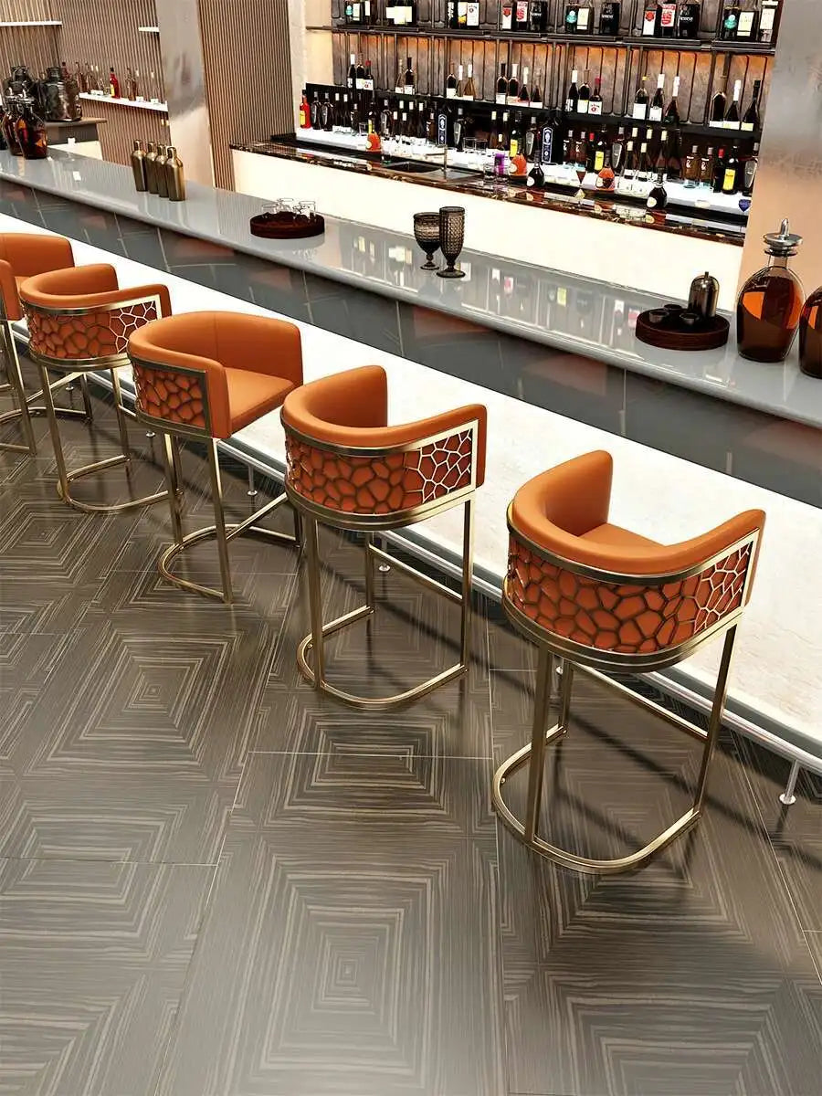 Home High Kitchen Stools Nordic Luxury Ergonomic Simple Bar Stool Adjustable
