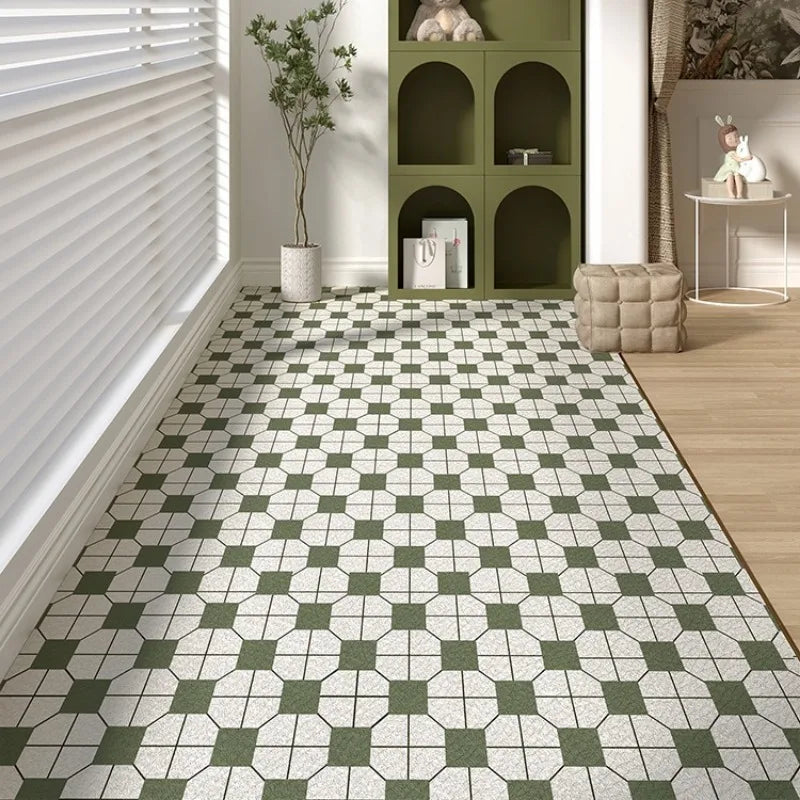 Balcony Rugs for Kitchen Waterproof Sunscreen Pvc Leather Floor Mat