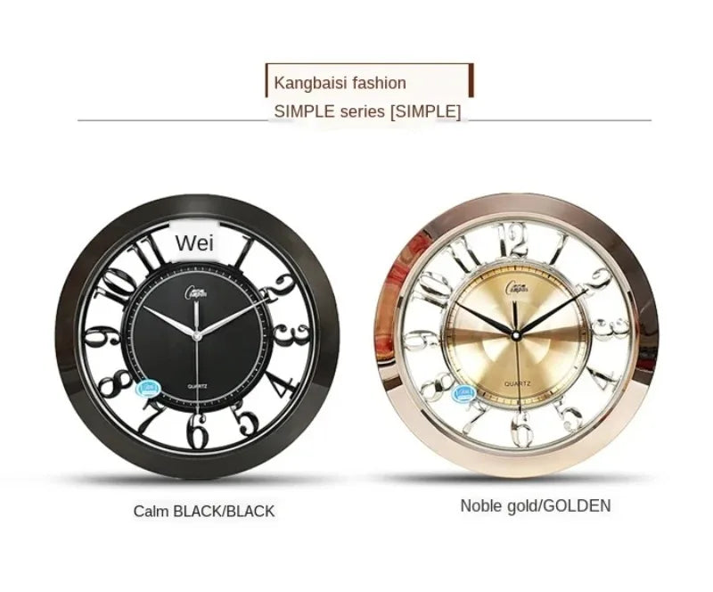 16-inch Large Wall Clock Vintage Silent Luxury Gold Shabby Chic Kitchen Home Wall Clocks