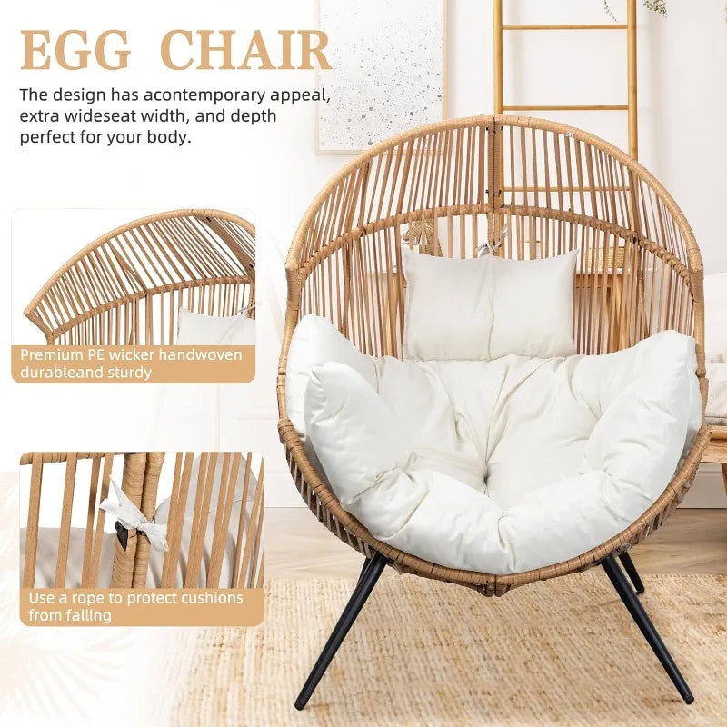 Outdoor-Indoor Wicker Egg Chair Chair