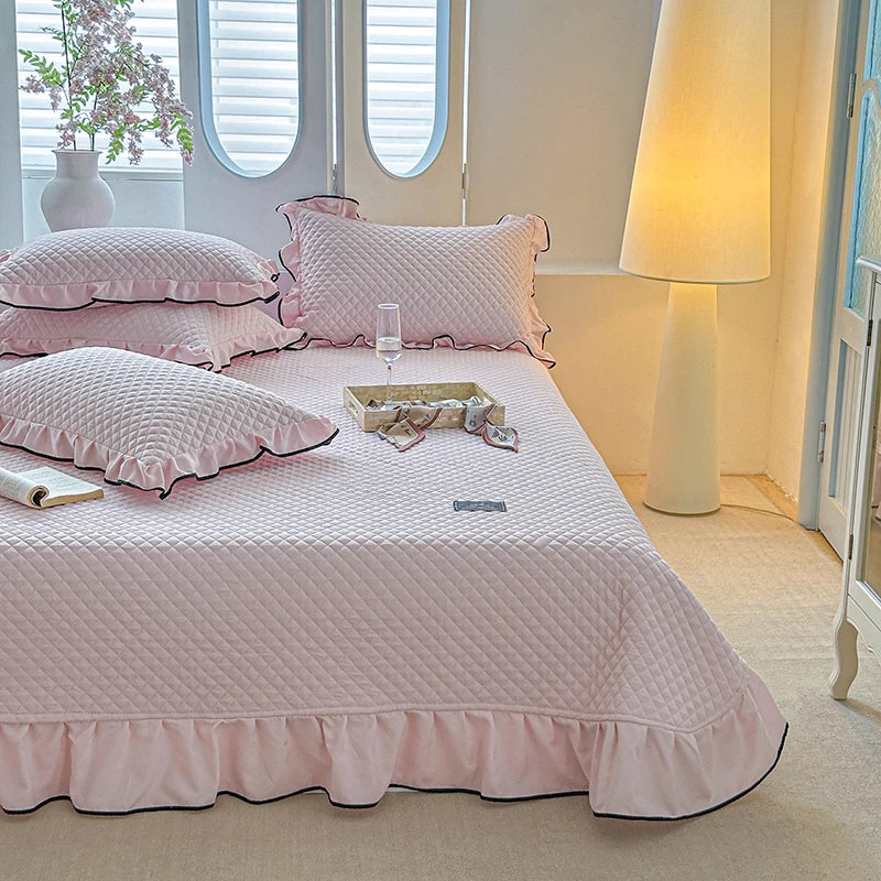 1pc Quilted Bed Cover or 3pcs Bedspread Set For Four Season,