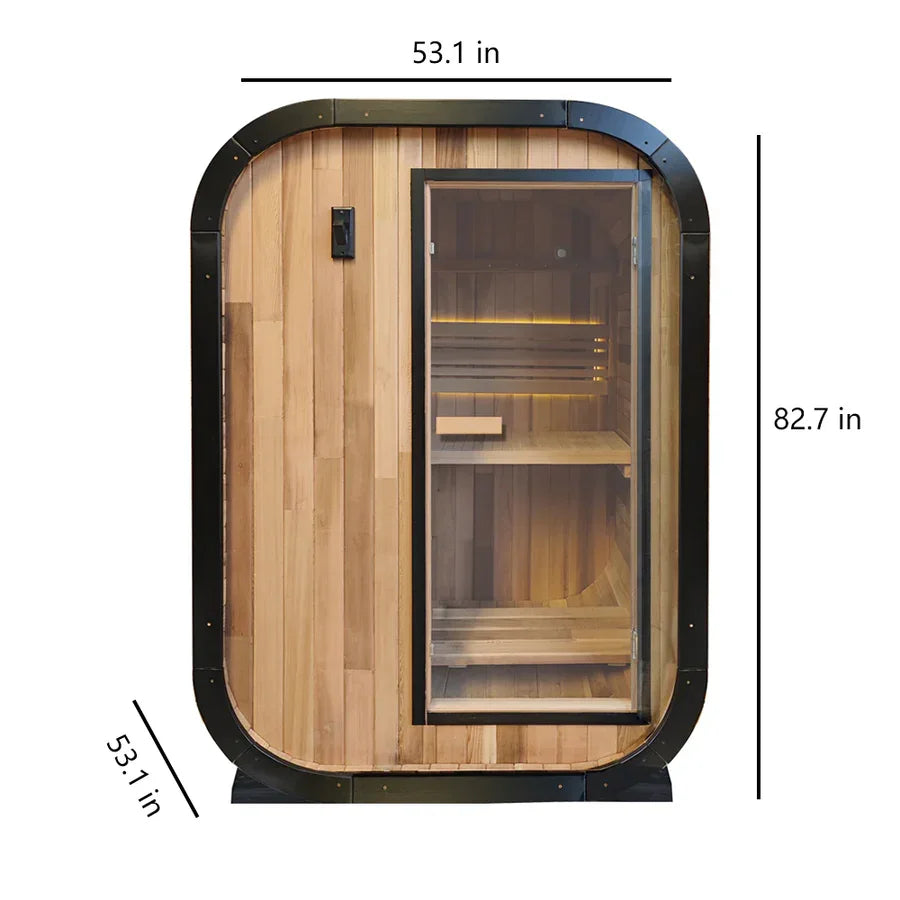 Panoramic Sauna Room Round Steam Room Anti Corrosion Anti Cracking Durable Heating Home Spa Sauna