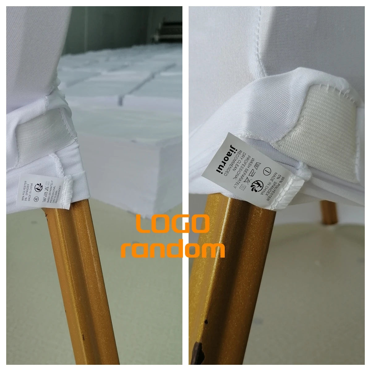 100pcs   White Wedding Chair Cover Polyester Spandex