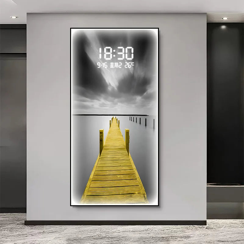 Modern Display Wall Watch Clock Premium Electronic Bedroom Luxury Wall Clock Large Classic