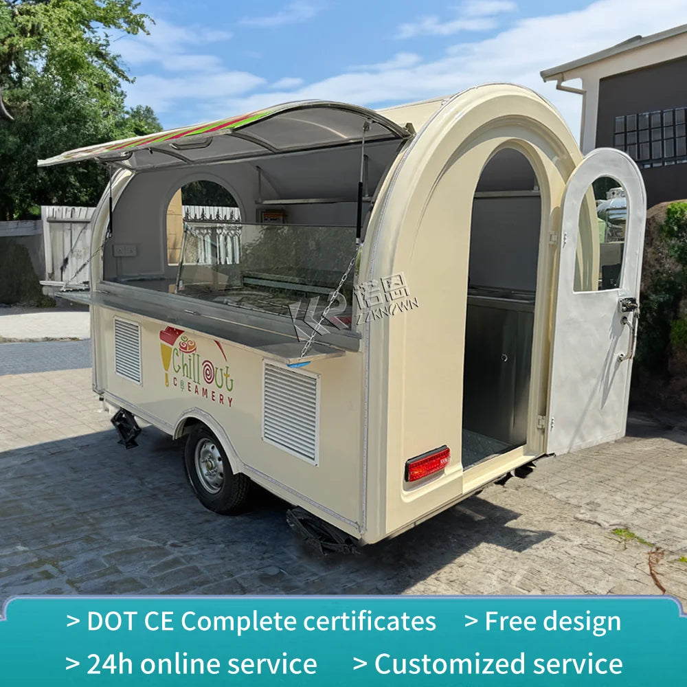 Outdoor Food Cart Street Lunch Kiosk Coffee Carts Mobile Food Trailer Food Truck Manufacturing for Outdoor Use