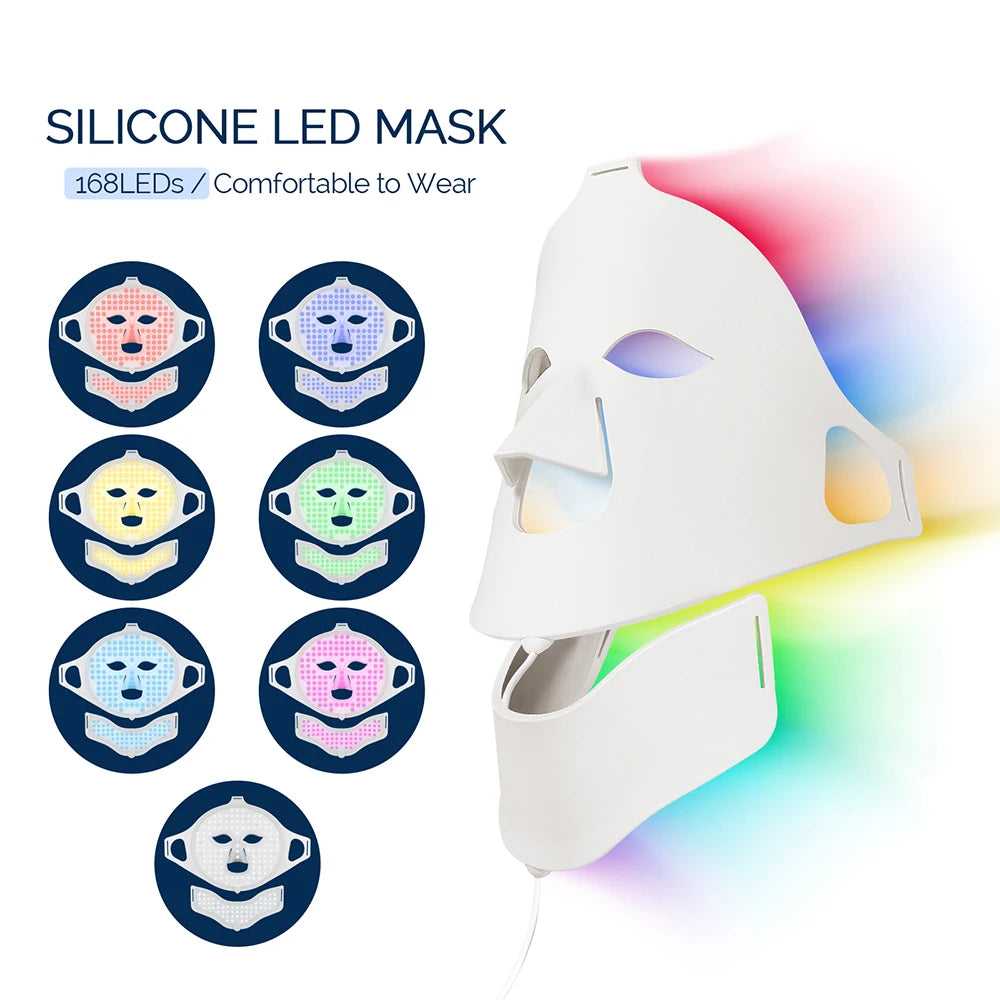 7 Colors LED Silicone Beauty Machine Skin Care Face Mask