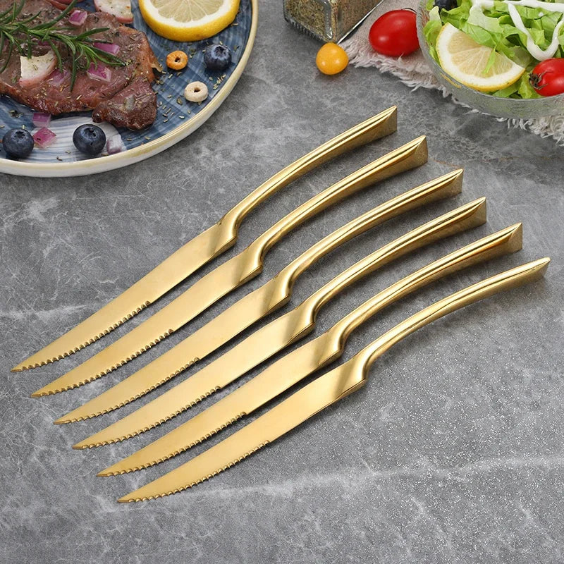 6Pcs/set Stainless Steel Sharp Steak Knife